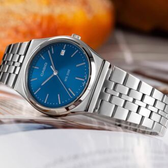 Casio Unisex Stainless Steel Blue Dial Quartz Watch MTP-B145D-2A2, MTPB145D