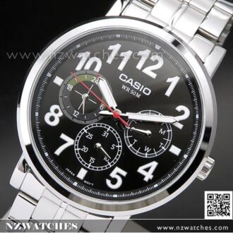Casio Analog Day Date Stainless Steel Mens Watch MTP-E309D-1AV, MTPE309D