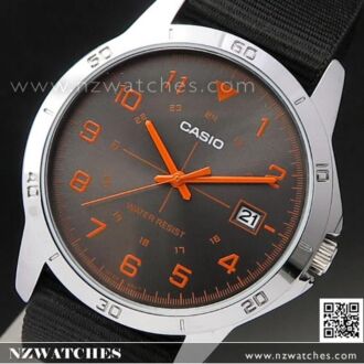 Casio Military Fabric Strap Mens Watch MTP-V008B-1B. MTPV008B