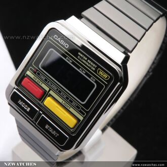 Casio Retro-Inspired Grey Ion Plated Digital Watch A120WEGG-1B