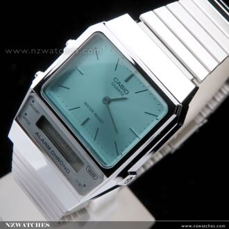 Casio Vintage Analog Digital Silver Blue Dial Unisex Watch AQ-800EC-2A