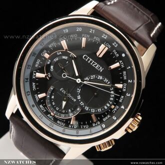 Citizen Eco-Drive Rose Gold Calf Leather Strap Watch BU2023-12E