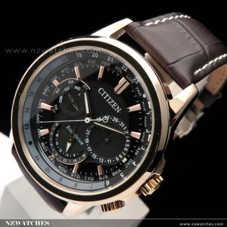 Citizen Eco-Drive Rose Gold Calf Leather Strap Watch BU2023-12E