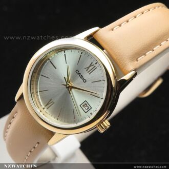 Casio Day Date Quartz Leather Strap Ladies Watch LTP-V002GL-7B3