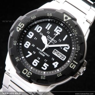 Casio Men's Diver Style Quartz Watch with Stainless Steel MRW-200HD-1B