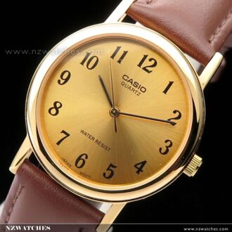 Casio Unisex Golden Analogue Quartz Watch MTP-1095Q-9A, MTP1095Q