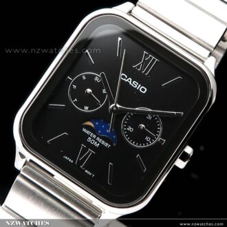 Casio Quartz Moonphase Stainless Steel Watch MTP-M305D-1A2, MTPM305D