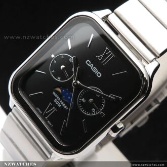 Casio Quartz Moonphase Stainless Steel Watch MTP-M305D-1A2, MTPM305D