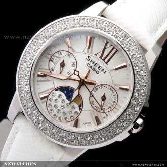Casio Sheen SWAROVSKI Cruise Line Moon Phase Ladies Watch SHE-3506D-7A, SHE3506D