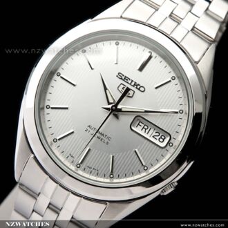 SEIKO 5 Automatic White Gold Mens Watch See-thru Back SNKL17K1, SNKL17
