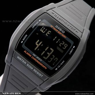 Casio Bold Display LED Sporty Digital Watch W-201-1BV, W201