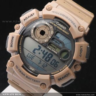 Casio Digital Moon Phase Fishing Level Sport Watch WS-1500H-5AV, WS1500H