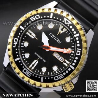 Citizen Automatic 100m Rubber Strap Rose Gold Sport Watch NH8383-17E