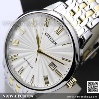 Citizen Mechanical Automatic Sapphire Two Tone Mens Dress Watch NJ0084-59A