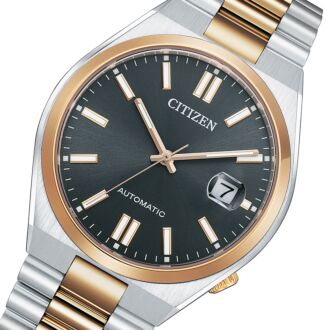 Citizen Automatic Rose Gold Red Dial Mens Watch NJ0153-82X