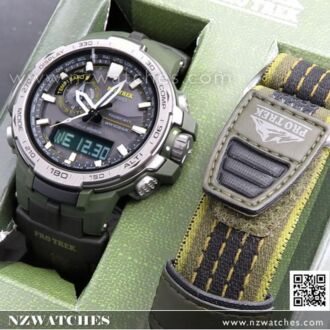 Casio ProTrek Solar Radio Multiband 6 Analog-Digital Watch PRW-6000Y-1, PRW6000Y With Extra Strap