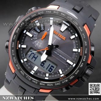 Casio ProTrek Solar MULTIBAND 6 Triple Sensor Carbon fiber Band Sport Watch PRW-6100Y-1, PRW6100Y