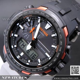 Casio ProTrek Solar MULTIBAND 6 Triple Sensor Carbon fiber Band Sport Watch PRW-6100Y-1, PRW6100Y