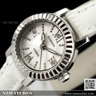 Casio Sheen SWAROVSKI Genuine Leather Ladies Watch SHE-4036L-7A, SHE4036L