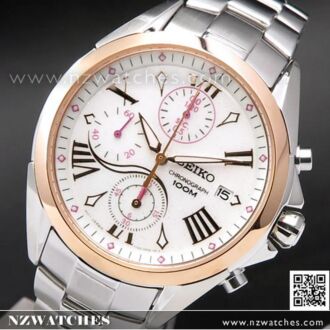 Seiko Criteria Chronograph Ladies Rose Gold SNDZ12P1