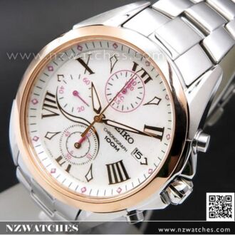 Seiko Criteria Chronograph Ladies Rose Gold SNDZ12P1