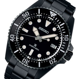 Seiko Prospex All Black Solar Diver's 200M Men's Watch SNE599P1