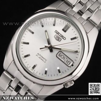 SEIKO 5 Automatic Watch See-thru Back Watch SNK355K1, SNK355 Silver 