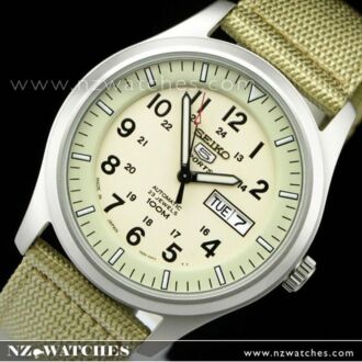 Seiko 5 Military Automatic 100m Mens Nylon Watch SNZG07J1, SNZG07