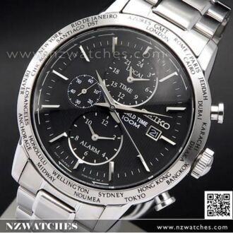 Seiko Chronograph Alarm World Time Mens Watch SPL049P1, SPL049