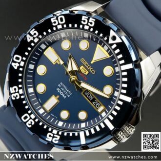 Seiko 5 Automatic Navy Blue Monster Resin 100M Sport Watch SRP605K2, SRP605