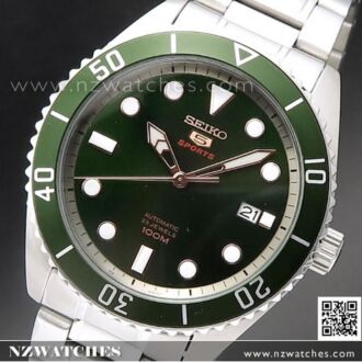 Seiko 5 Automatic Green Dial Stainless Steel Men Watch SRPB93K1, SRPB93