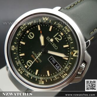 Seiko PROSPEX Field Automatic Green Leather Watch SRPD33K1, SRPD33