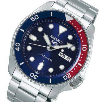 Seiko 5 Sports Black Dial Stainless Steel 100M Automatic Watch SRPD55K1, SRPD55