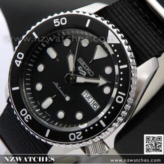 Seiko 5 Sports Black Silicone Strap 100M Automatic Watch SRPD55K3, SRPD55