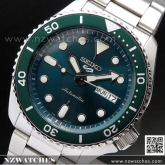 Seiko 5 Sports Green Dial Stainless Steel 100M Automatic Watch SRPD61K1, SRPD61