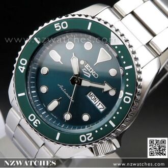 Seiko 5 Sports Green Dial Stainless Steel 100M Automatic Watch SRPD61K1, SRPD61