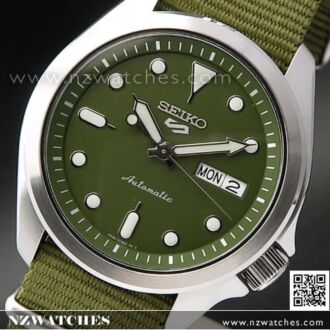 Seiko 5 Sports Green Dial Nylon Strap Automatic Watch SRPE65K1