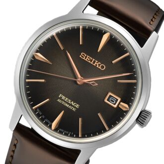 Seiko Presage Cocktail The Irish Coffee Leather Strap Automatic Watch SRPJ17J1