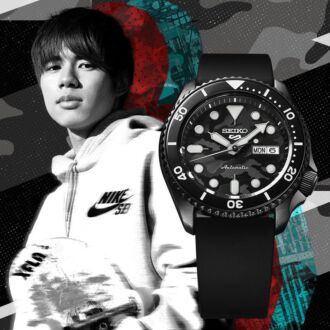  Seiko 5 Sports Yuto Horigome Limited Black Automatic Watch SRPJ39K1