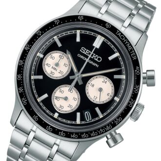 Seiko Mens Chronograph Watch with Black Dial Quartz Watch SSB479P1
