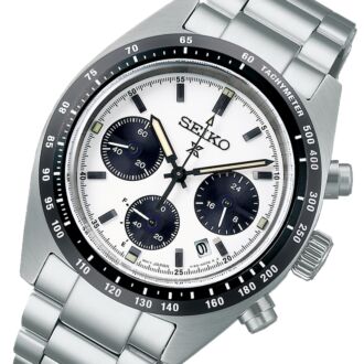 Seiko Porspex Chronograph Speedtimer Panda Solar Watch SSC813P1