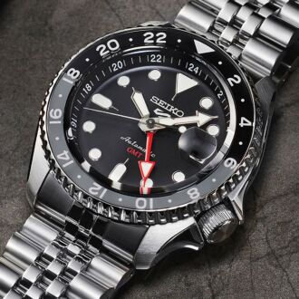 Seiko 5 Sports GMT Automatic Black Grape Dial Watch SSK001K1