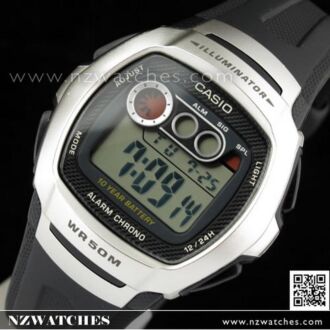 Casio Alarm 50M 10 Year battery Digital Watch W-210-1AV, W210