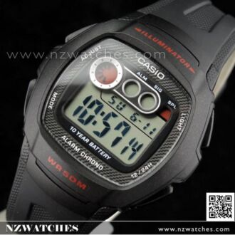 Casio Alarm 50M 10 Year battery Digital Watch W-210-1CV, W210