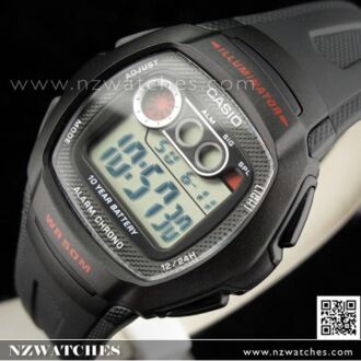 Casio Alarm 50M 10 Year battery Digital Watch W-210-1CV, W210