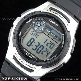 Casio 5 Alarm 50 Meter WR Digital Resin Watch W-213-1AV, W213