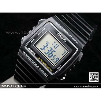 Casio Unisex Alarm Stopwatch Black Watch W-215H-1AV, W215H