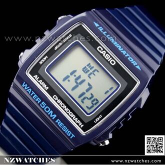 Casio Unisex Alarm Stopwatch Dark Blue Watch W-215H-2AV, W215H