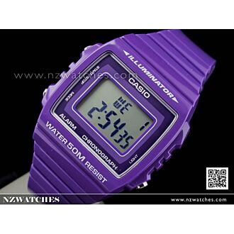 Casio Unisex Alarm Stopwatch Purple Watch W-215H-6AV, W215H