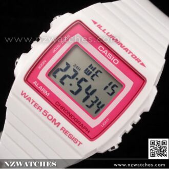 Casio Unisex Alarm Stopwatch White Watch W-215H-7A2V, W215H